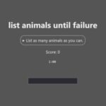 List Animals Until Failure