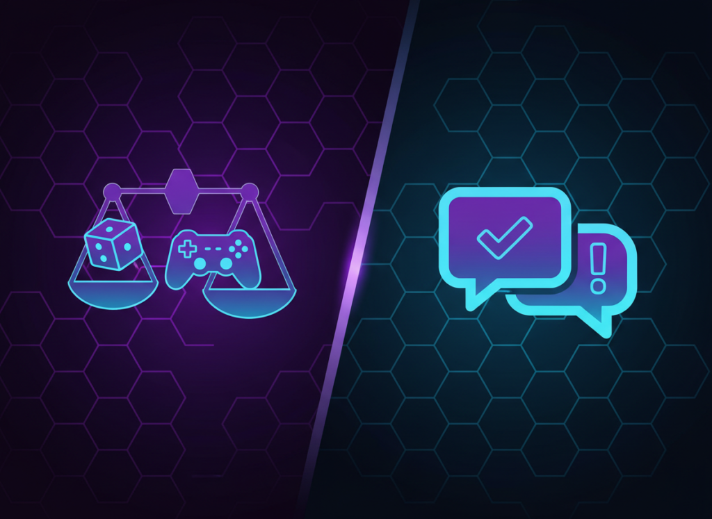 Scale comparing different Twitch chat-interactive game icons against each other